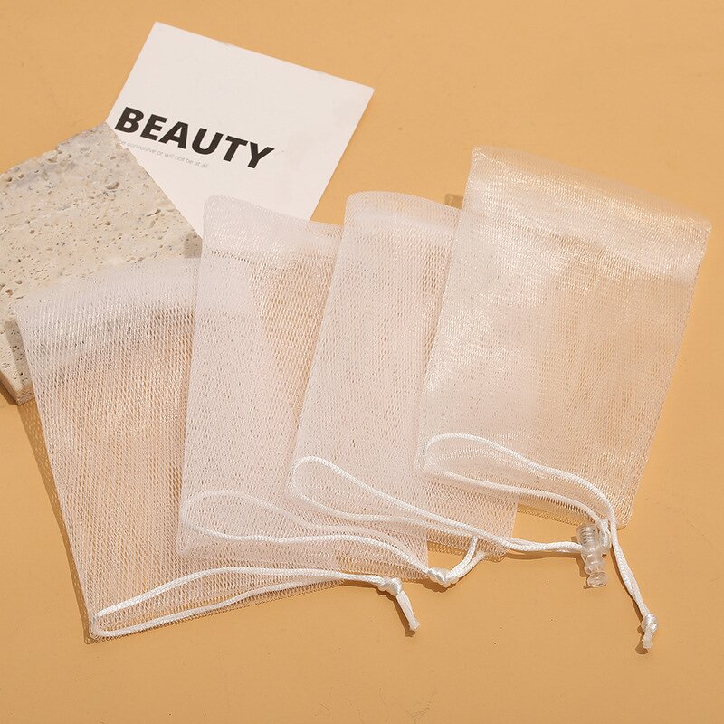 Soap Net Bag Manufacturer - Handmade Nylon Facial Cleanser Bath Soap Bubble Mesh Storage Net Bag