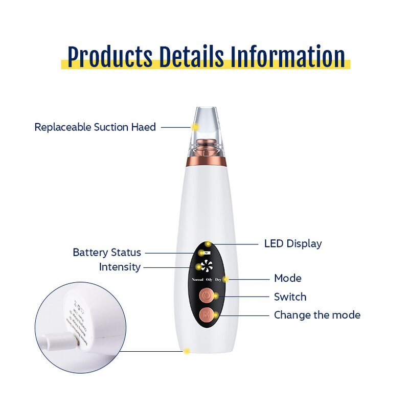 Pore Vacuum Cleaner Manufacturer - Electric Nose Blackhead Acne Cleanser Facial Pore Cleaning Device
