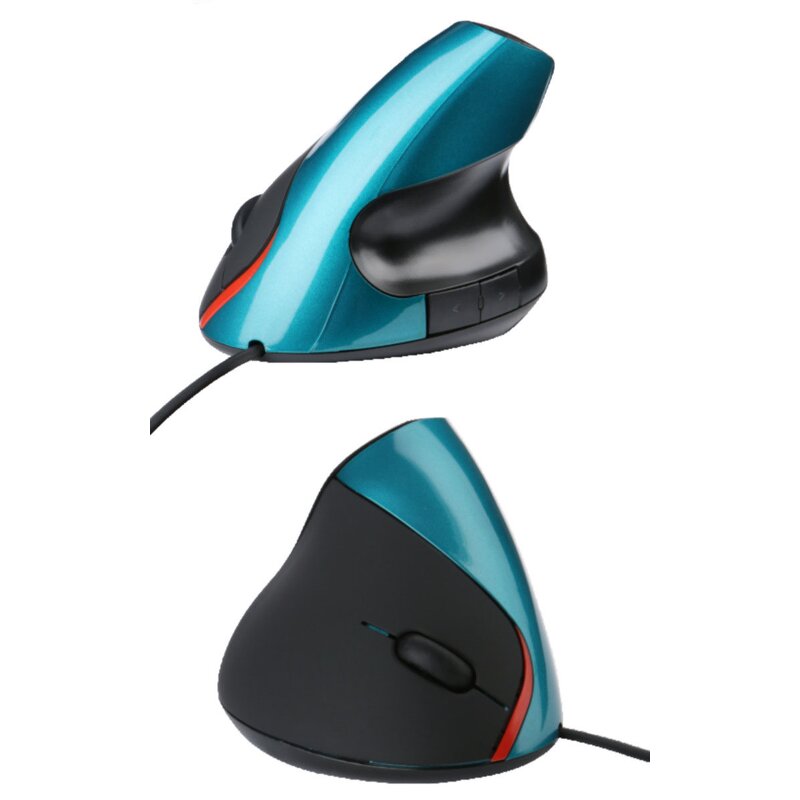 Vertical Wired Mouse Manufacturer - Ergonomic 3D USB Optical 5-Button LED Backlit Upright Wrist Guard Mouse