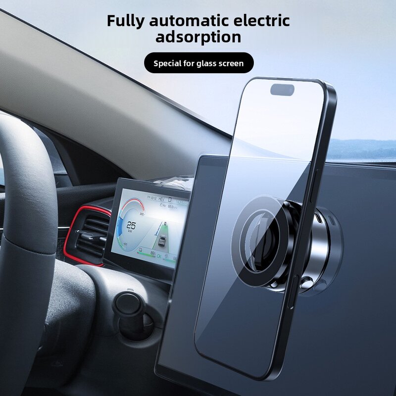 Car Phone Holder Manufacturer - Magnetic Vacuum Adsorption Rotatable Wireless Charging Car Mount
