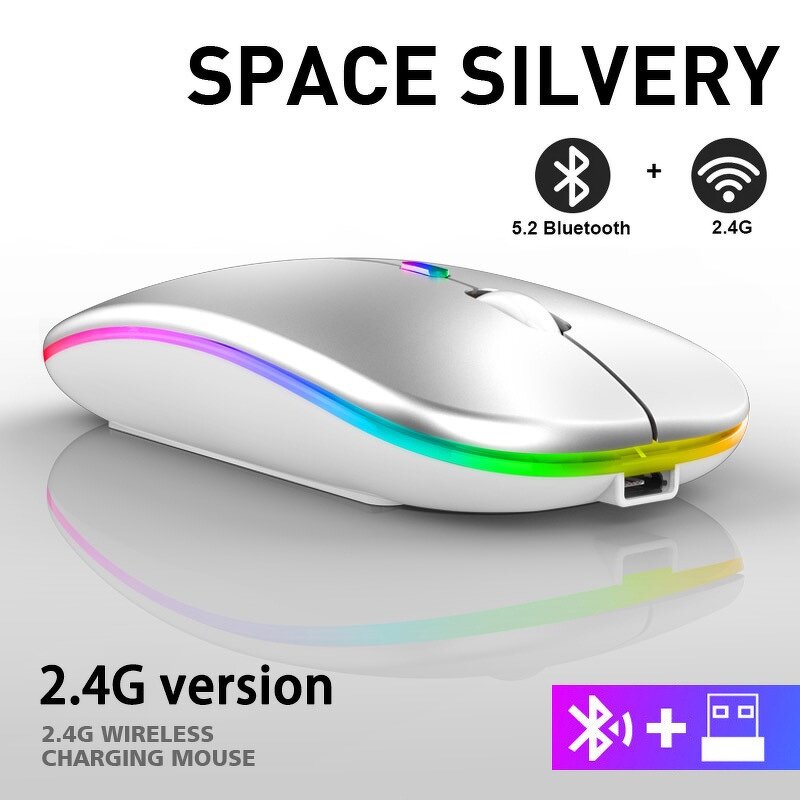 RGB Gaming Mouse Manufacturer - Wireless BT 2.4G Dual Mode Ergonomic Rechargeable Backlit Laptop Mouse