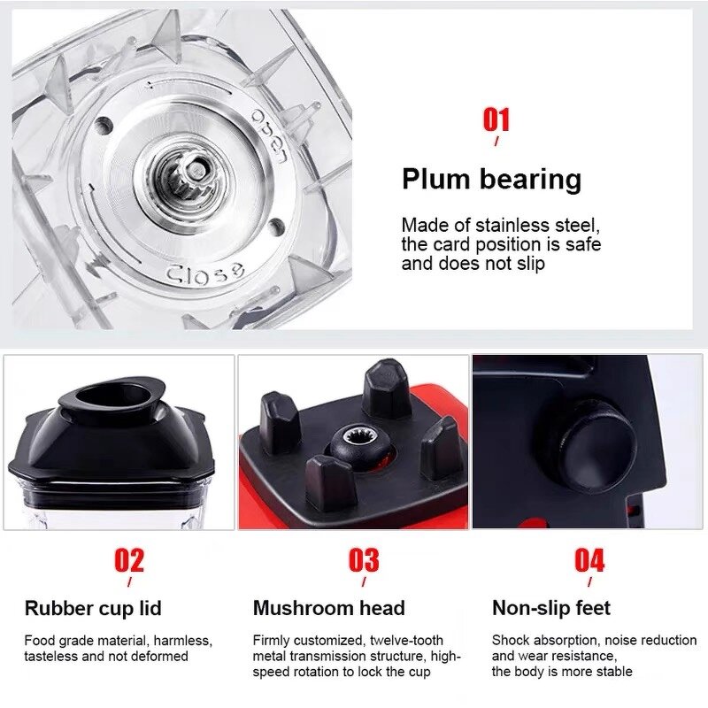 2-In-1 Juicer Blender Manufacturer - OEM 6-Blade Wall-Breaking Double Cup EU UK Standard Portable Mixer