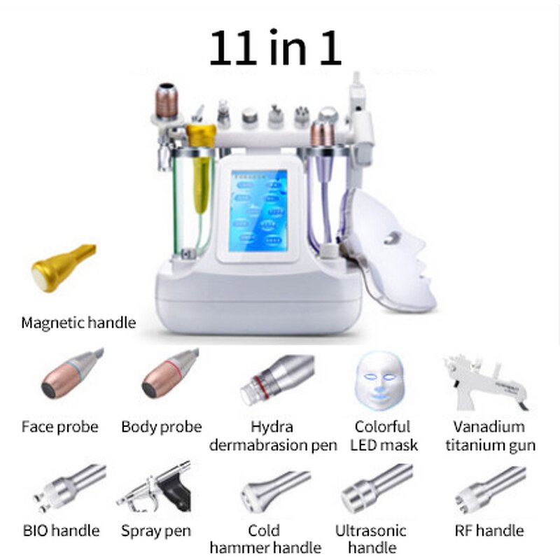 Hydra Dermabrasion Machine Manufacturer - Small Bubble Vertical Oxygen Facial Rejuvenation 11 Heads Commercial Sink Peel