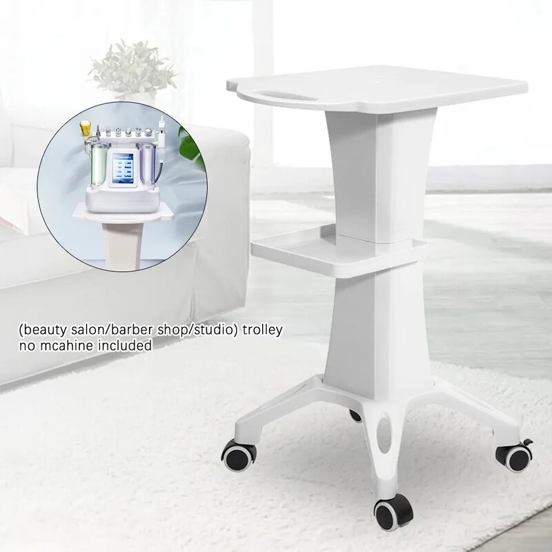 Beauty Salon Trolley Manufacturer - Wholesale White Modern 4-Wheel Multi-Function Cart 61x42x33cm