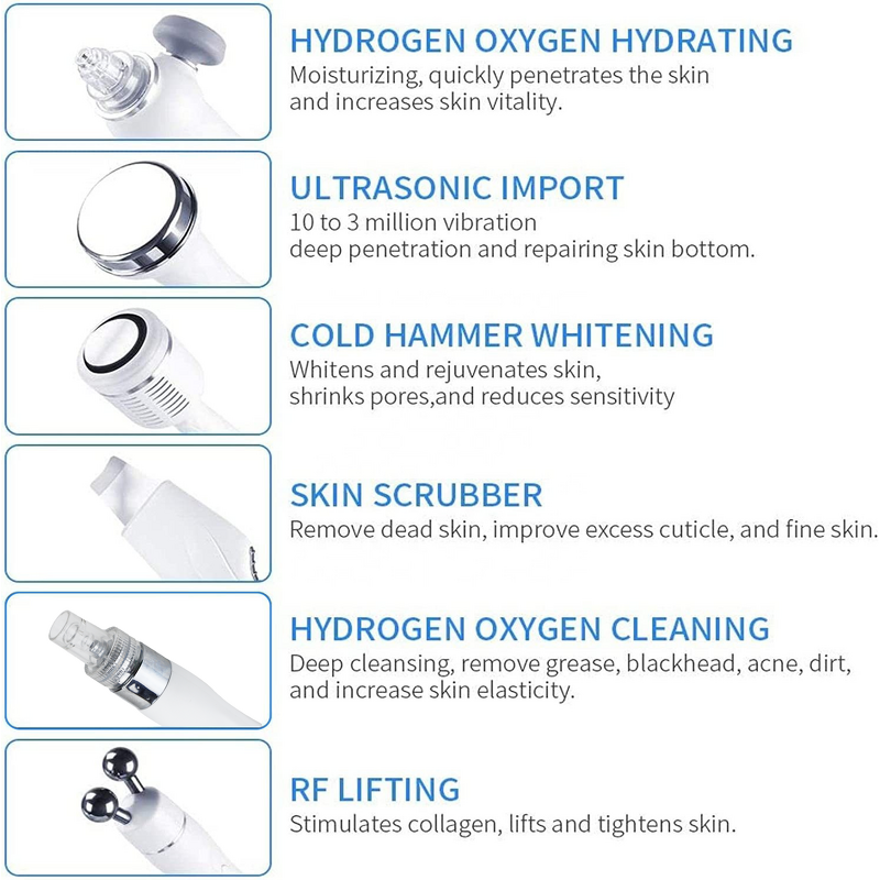 Near NB-01-7 Facial Machine Manufacturer - 9 in 1 Aqua Hydra Peeling Dermabrasion H2o2 Small Bubble Hydro Facial Cleaner