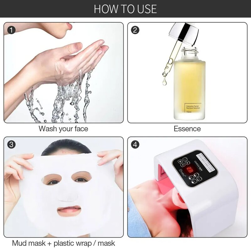 LED Light Therapy Mask Manufacturer - 2024 Home Use 7 Colors Photon Face Body Treatment Beauty Equipment