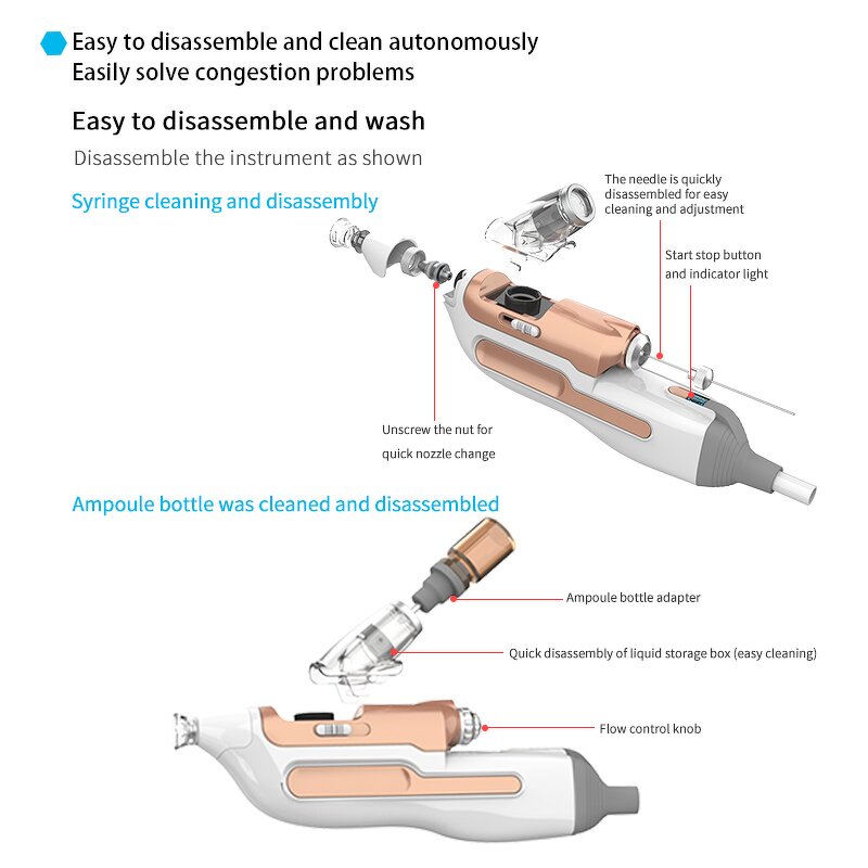 Facial Care Machine Manufacturer - Portable Non-Invasive Face Skin Nutrient Oxygen Deep Moisturize Beauty Device