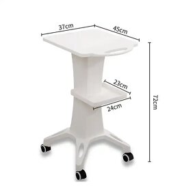 Beauty Salon Trolley Manufacturer - Wholesale White Modern 4-Wheel Multi-Function Cart 61x42x33cm