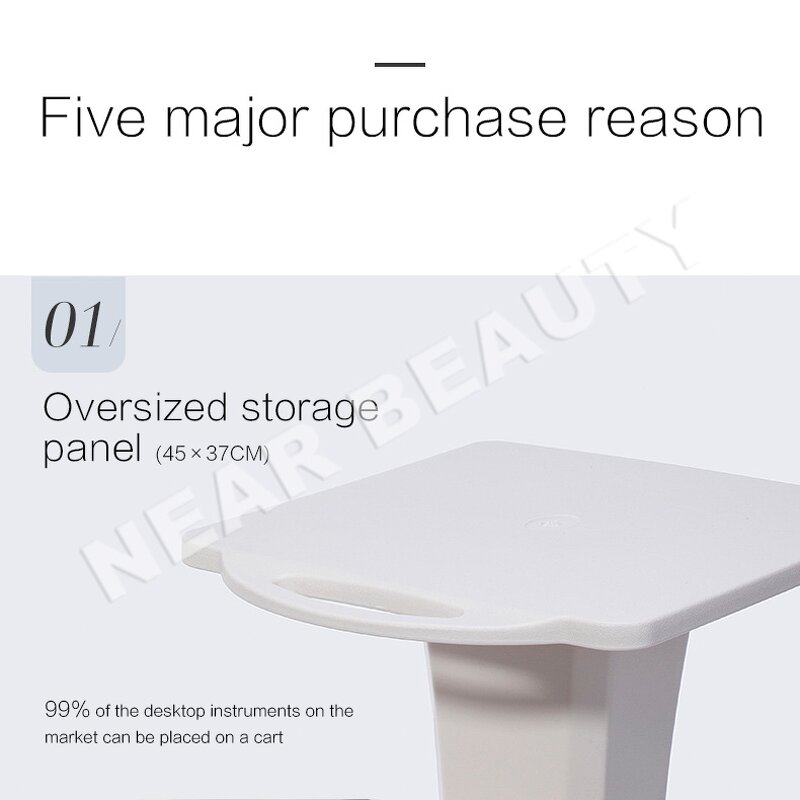 Salon Trolley Stand Manufacturer - Plastic 4-Wheel Rolling Cart for Hair & Tattoo Instruments