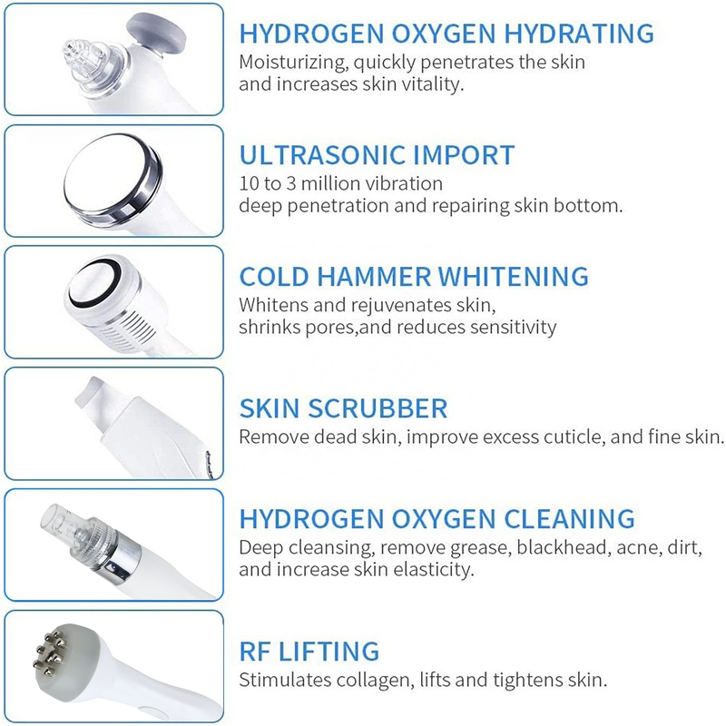 Small Bubble Facial Instrument Manufacturer - Portable 8 in 1 Oxygen Jet Facial Beauty Device