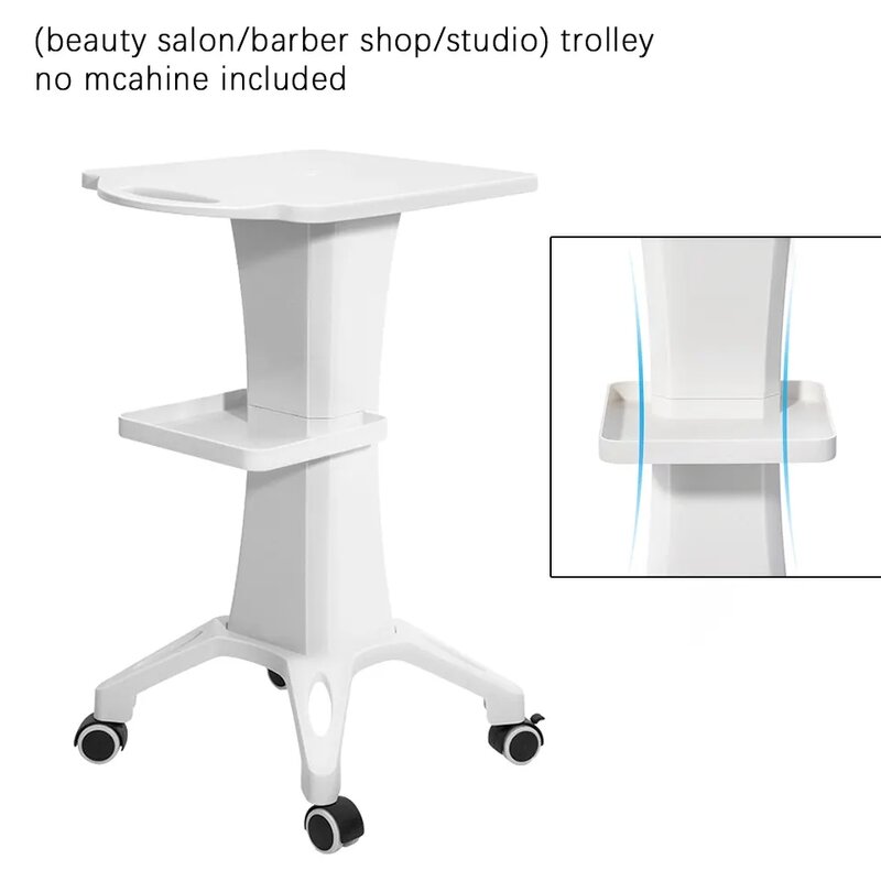 Salon Trolley Cart Manufacturer - Hotsale White 4-Wheel Rolling Tray 61x42x33cm Wholesale Beauty Equipment