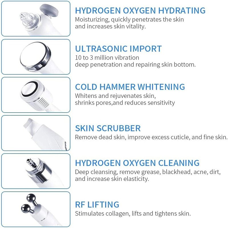 Aqua Hydra Peeling Machine Manufacturer - 6 in 1 Dermabrasion H2o2 Small Bubble Hydro Facial Cleaning Device