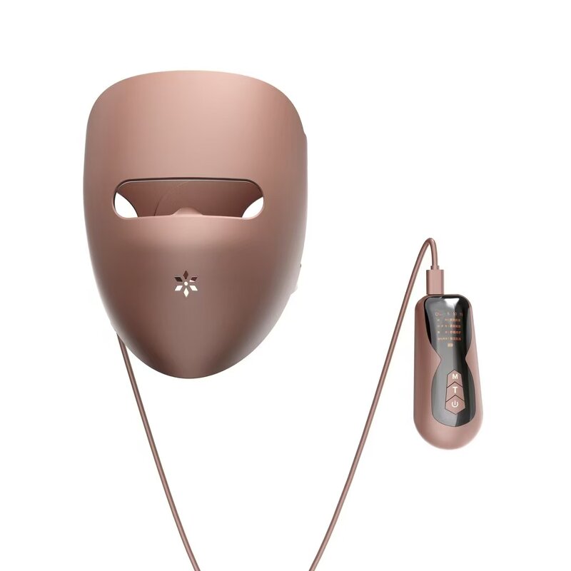 LED Therapy Silicone Mask Manufacturer - 2025 Brown Flexible Breathable Whitening Acne Rejuvenation Wrinkle Remover