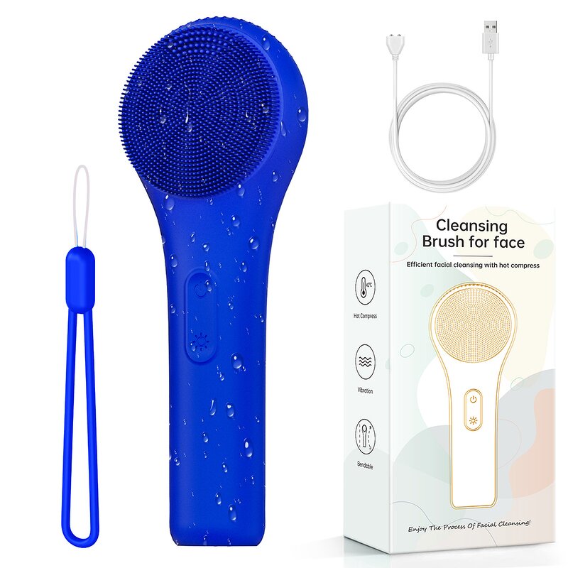 Electric Facial Cleansing Brush Manufacturer - 2025 Portable Mini Wireless Rechargeable Silicone Travel Massage Tool