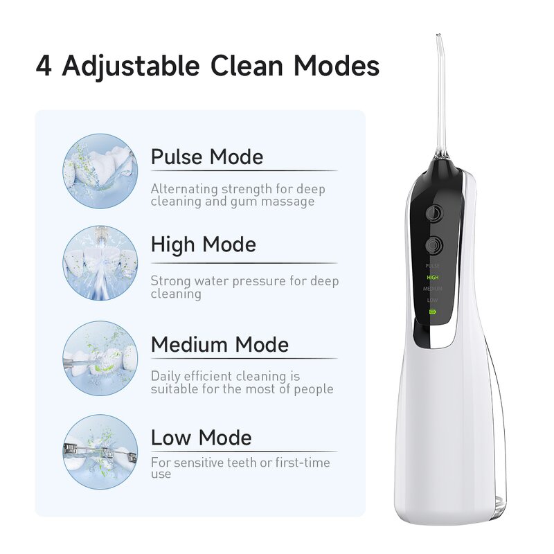 Water Dental Flosser Manufacturer - 300ml Portable USB IPX7 Waterproof Hand-held Oral Care Teeth Cleaner