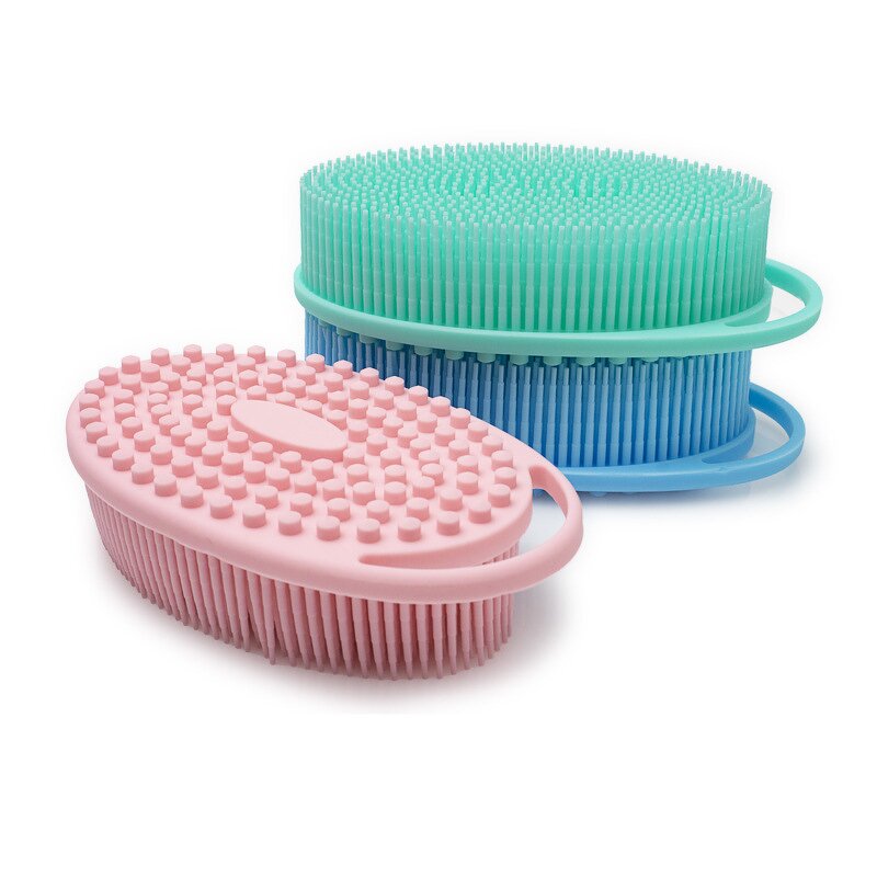 Body Brush Manufacturer - New Arrival Soft Dry Hair Cleaning Silicone Bath Sponge