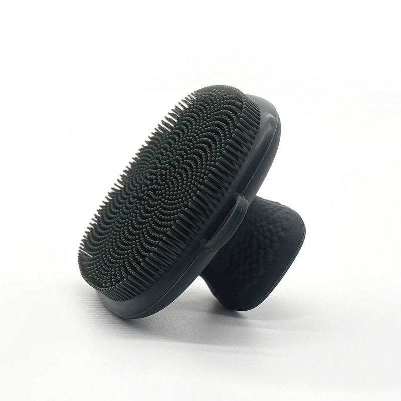 Body Brush Manufacturer - High Quality Simple Oval Silicone Scrubber Gentle Exfoliating