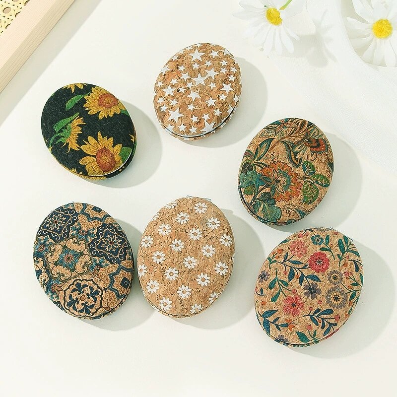 Handheld Makeup Mirror Manufacturer - Custom Printed Motims Double-Sided Cork Fabric