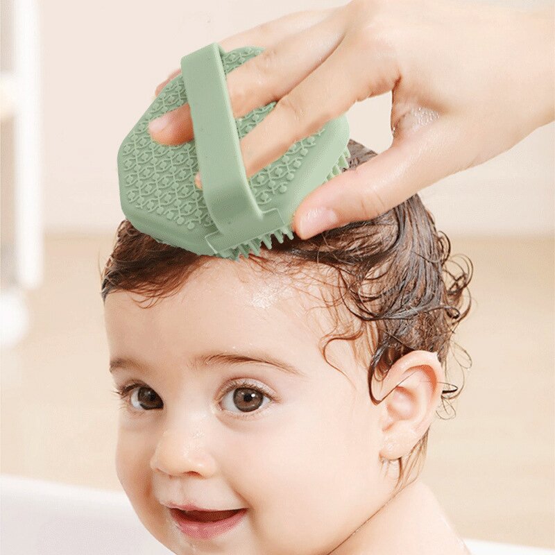 Baby Hair Brush Manufacturer - Small Custom Logo Soft Silicone Tactile Pet Shower