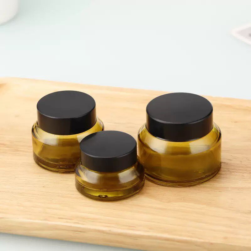 Glass Cream Bottles Manufacturer - Factory Wholesale 100ml Amber with Dropper Jar