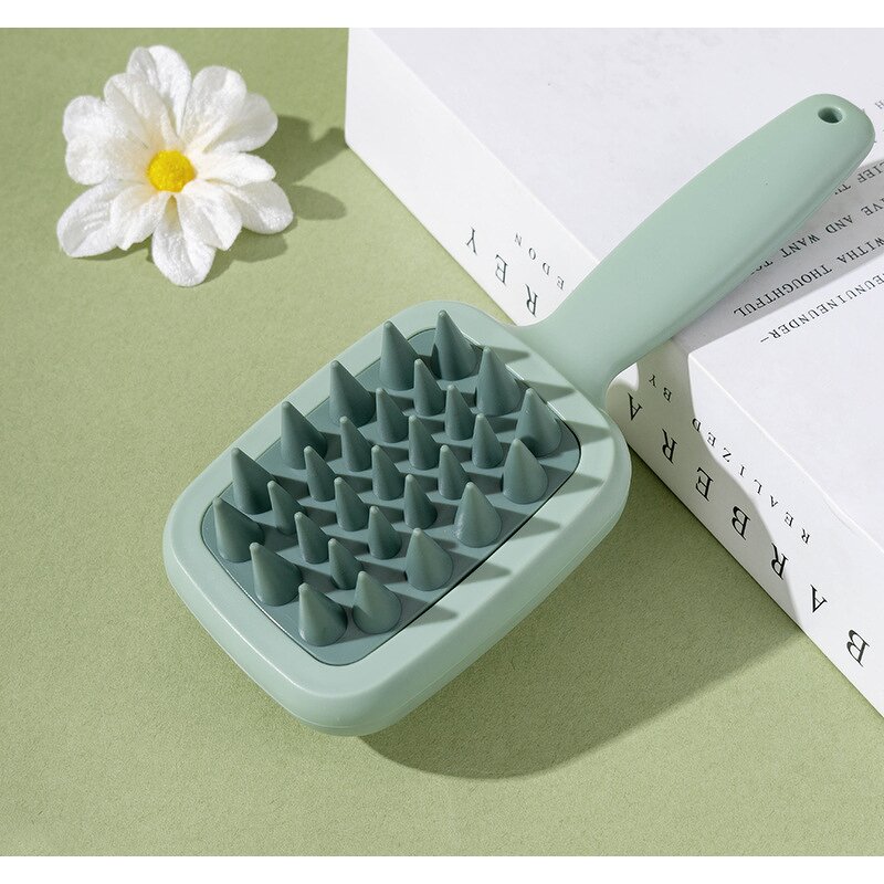Shampoo Brush Manufacturer - Long Handle Double-sided Coarse Teeth Cleansing Comb