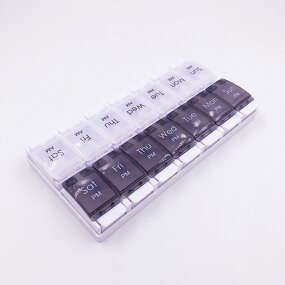 Pill Organizer Manufacturer - 7-Day AM/PM BPA Free Easy Open Push Button Weekly