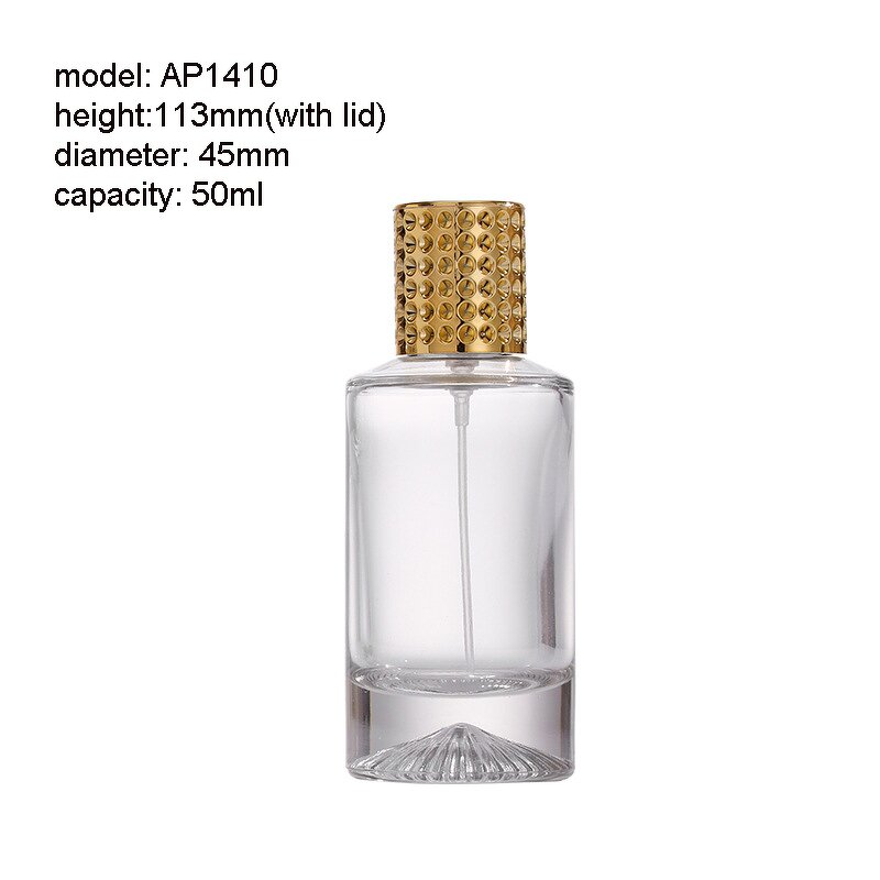 Perfume Bottle Manufacturer - New Design 30ml 50ml Clear Cylinder with Pump Sprayer