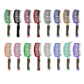 Hair Brush Manufacturer - Customized Curved Vented Detangling Wave Boar Bristle