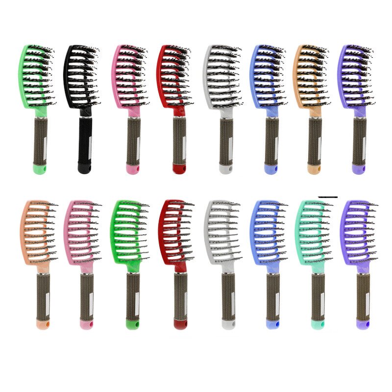 Hair Brush Manufacturer - Customized Curved Vented Detangling Wave Boar Bristle