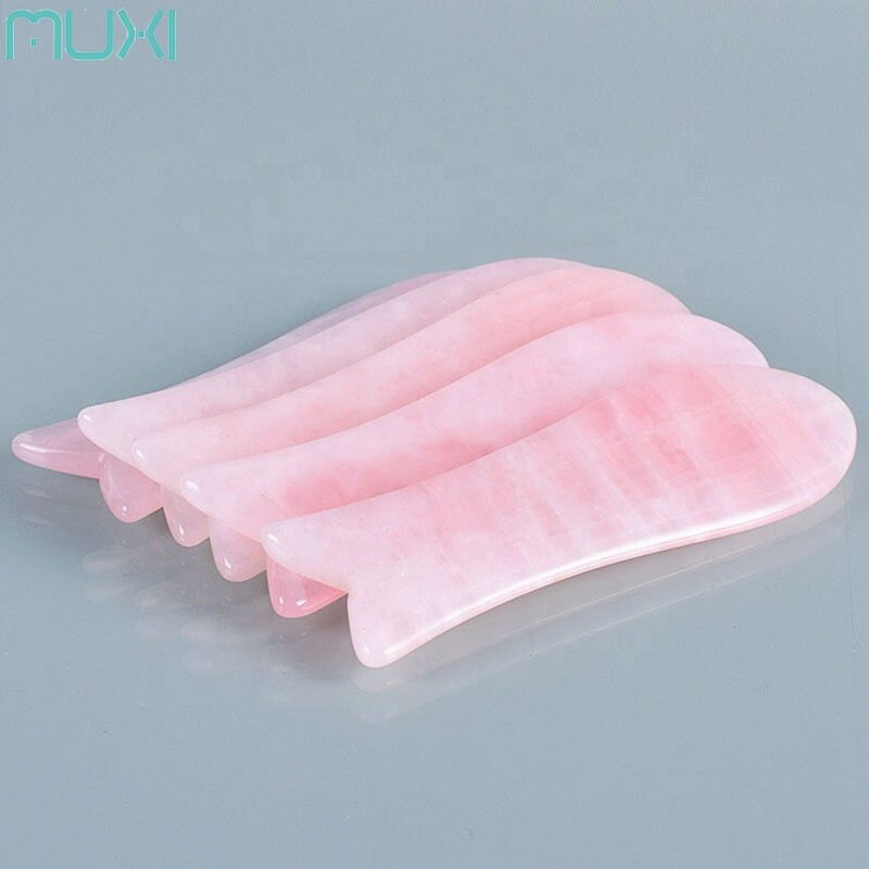 Guasha Stone Manufacturer - Hot Selling Premium Rose Quartz Fish Jade Scraping Therapy