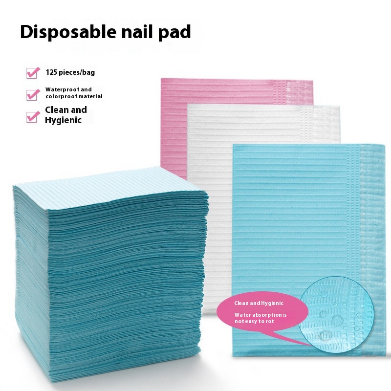 Nail Table Mat Manufacturer - 125 Pieces/Pack Disposable Paper Cleaning Manicure Tool