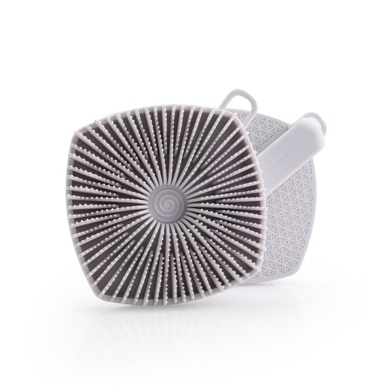 Bath Brush Manufacturer - Silicone Square with Hanging Rope Soft Bristles Custom Logo