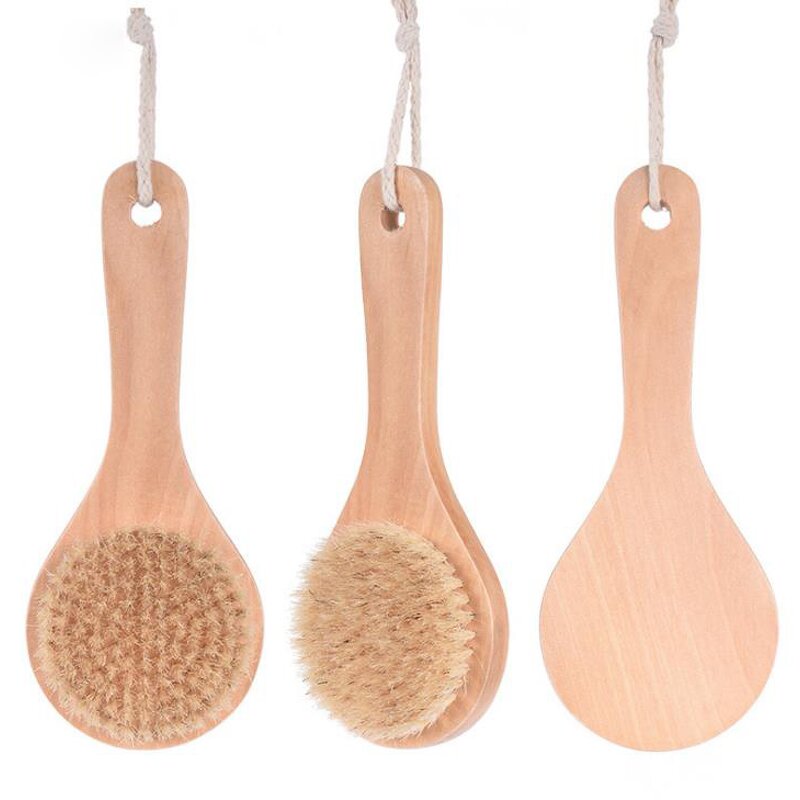 Bath Brush Manufacturer - Natural Boar Bristle Massage Customized Logo Wooden Long Handle