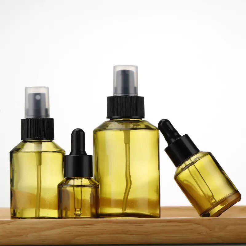 Glass Cream Bottles Manufacturer - Factory Wholesale 100ml Amber with Dropper Jar