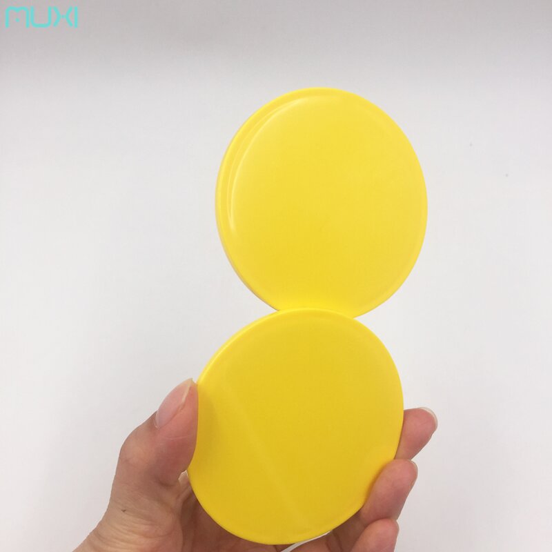 Pocket Cosmetic Mirror Manufacturer - Compact 7.5cm Diameter Yellow Round