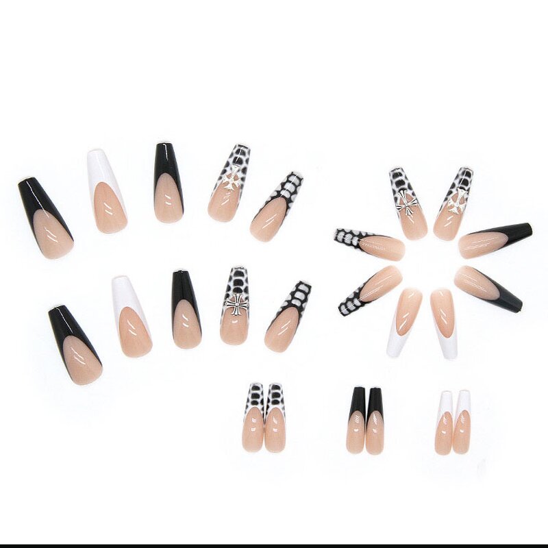 Press on Nail Tips Manufacturer - Extra Long Ballerina 24PCS Full Cover Acrylic Kits