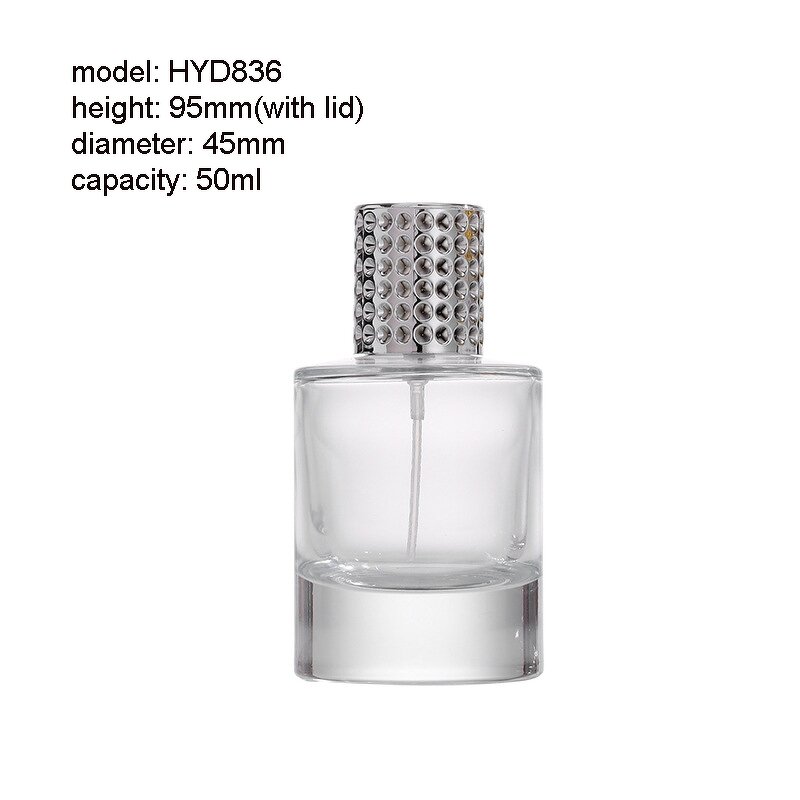 Perfume Bottle Manufacturer - New Design 30ml 50ml Clear Cylinder with Pump Sprayer