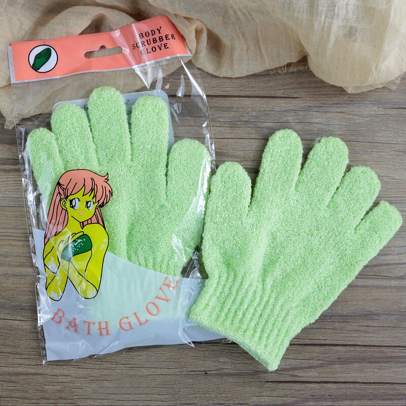 Body Scrub Loofah Manufacturer - Nylon Double Sided Exfoliating Gloves for Shower