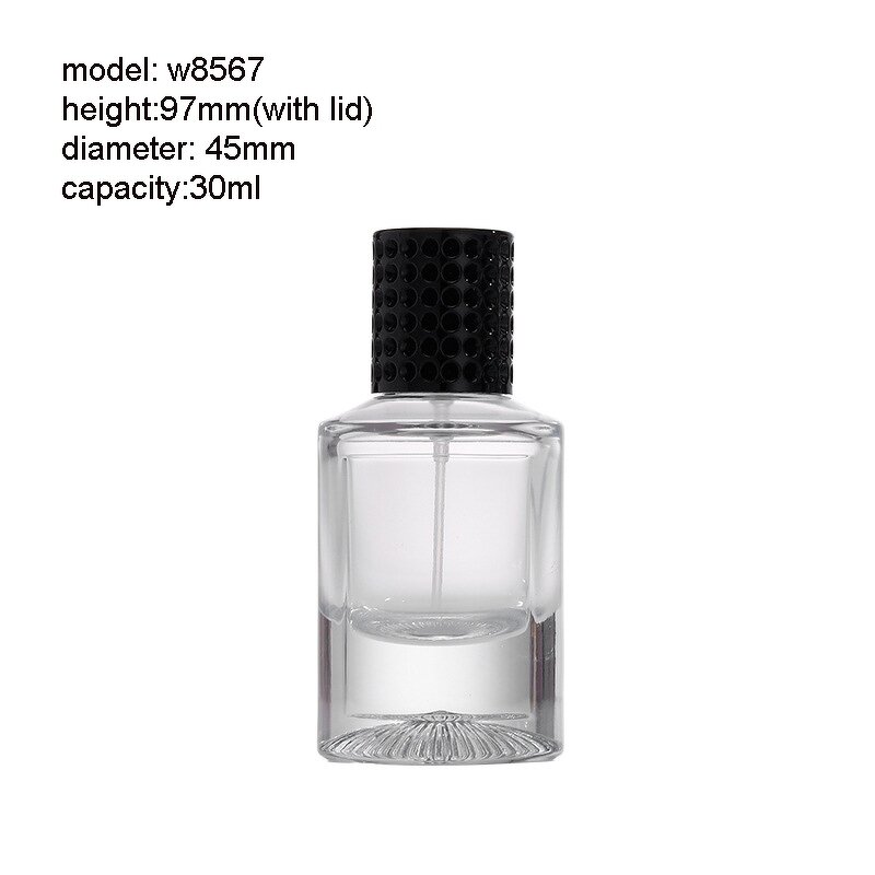 Perfume Bottle Manufacturer - New Design 30ml 50ml Clear Cylinder with Pump Sprayer