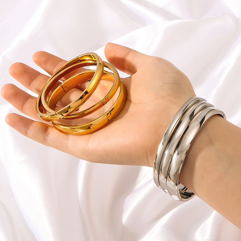 Bracelet Manufacturer - Titanium Steel Minimalist Electroplated Gold Silver Stainless