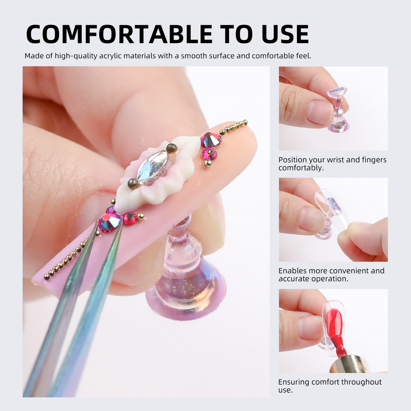 Nail Art Holder Manufacturer - Solid Plastic Aurora Flower New Design Beginner Practice