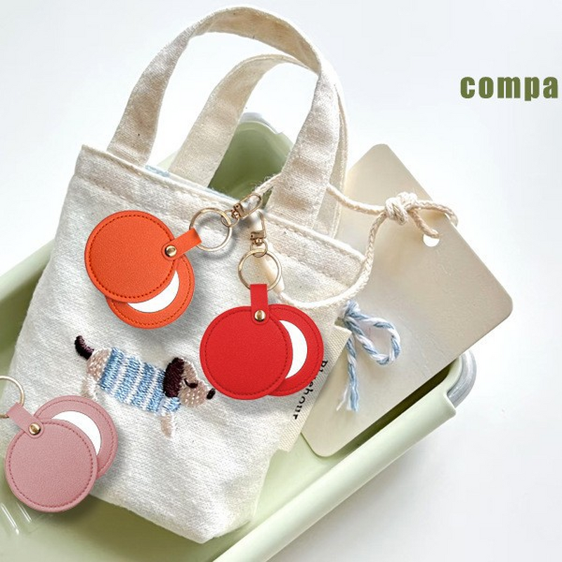 Pocket Mirror Manufacturer - Best Selling PU Leather Embossed Logo Portable Travel