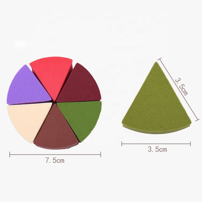 Powder Puff Manufacturer - Fan Shaped Wet Dry Use Facial Triangle Cosmetic