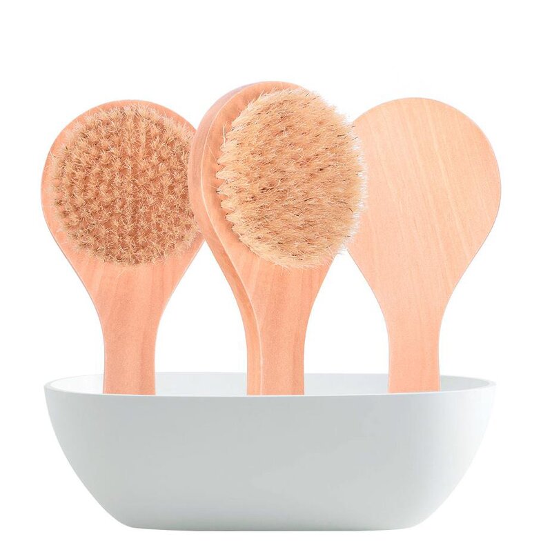 Bath Brush Manufacturer - Natural Boar Bristle Massage Customized Logo Wooden Long Handle