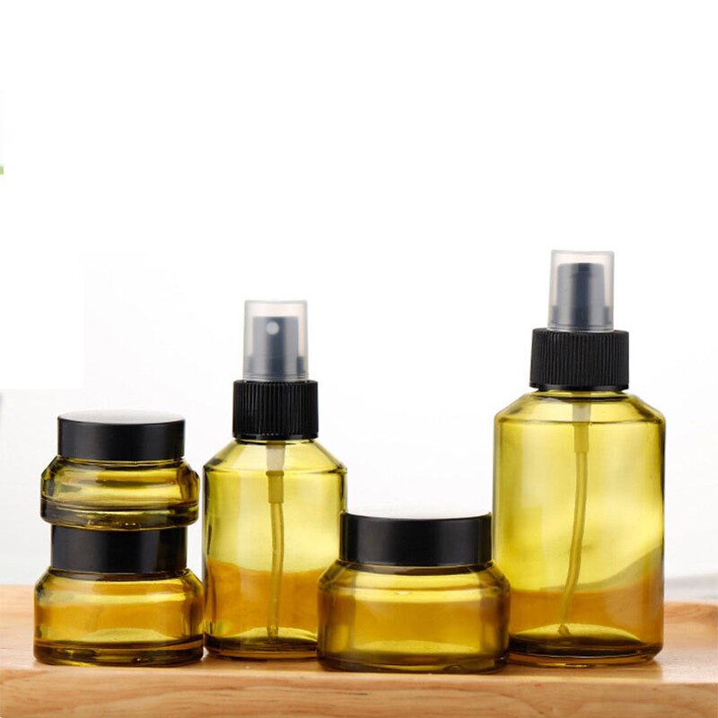 Glass Cream Bottles Manufacturer - Factory Wholesale 100ml Amber with Dropper Jar