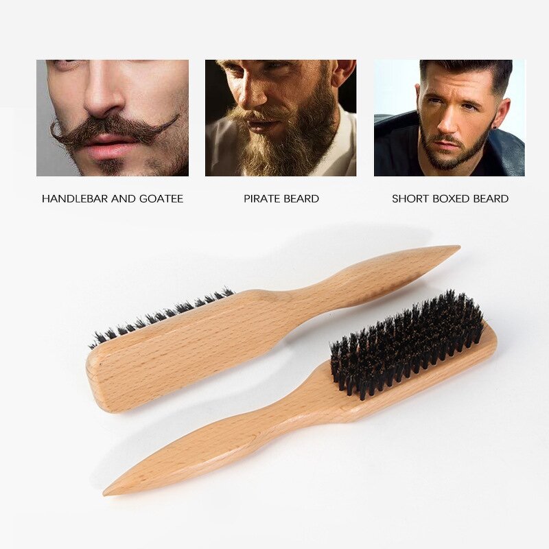 Barber Brush Manufacturer - New Pointed Tail Wood Oil Head Modeling Men's Bristle