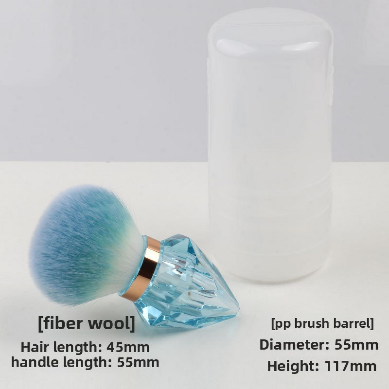 Nail Dust Brush Manufacturer - Popular Mushroom Head Portable Diamond Synthetic Hair