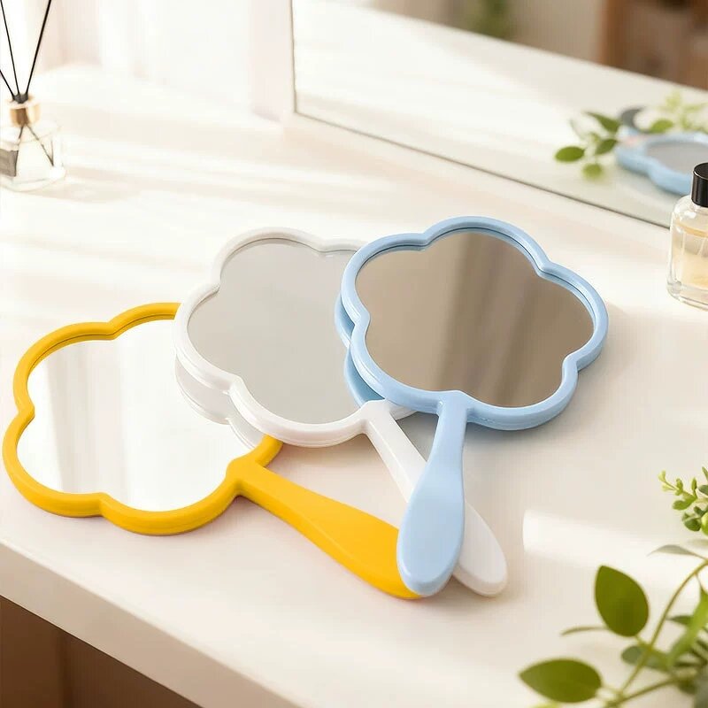 Makeup Mirror Manufacturer - New Arrival Customize Logo Flower Single Side Handheld