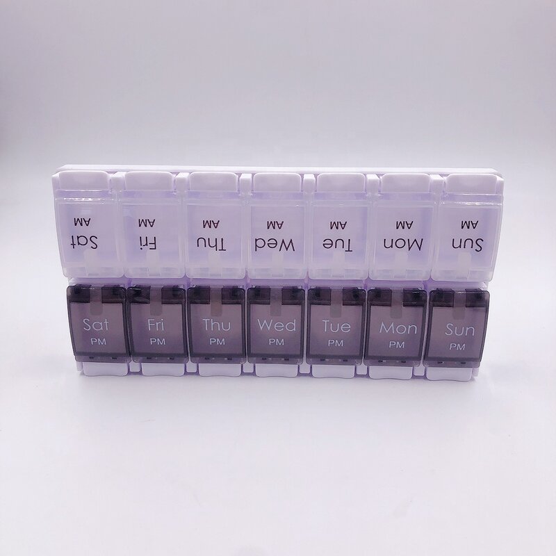 Pill Organizer Manufacturer - 7-Day AM/PM BPA Free Easy Open Push Button Weekly
