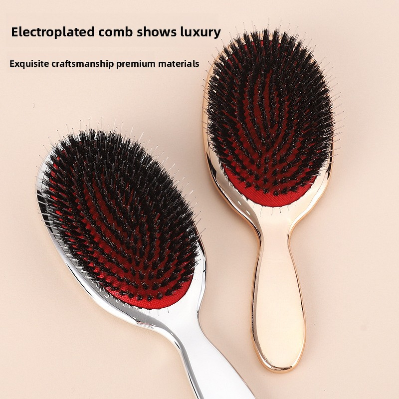 Hair Brush Manufacturer - Large Oval Boar Bristle Styling Scalp Massage Air Cushion